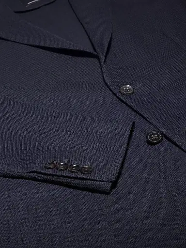 Zegna Men's High Performance Jersey Jacket - Navy Blue - Size 48 | Thumbnail 4