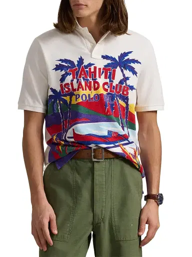 Polo Ralph Lauren Men's Classic-Fit Mesh Graphic Polo Shirt | Thumbnail 1 Polo Ralph Lauren Men's Classic-Fit Mesh Graphic Polo Shirt | Thumbnail 1