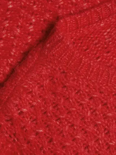 ESCVDO Women's Origen Milagros Alpaca-Wool Sweater - Red | Thumbnail 7