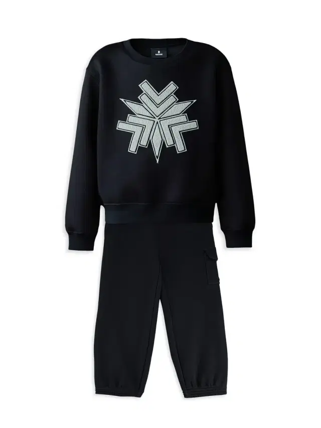 Mackage Little Kid's & Kid's Sawyer Double-Face Snowflake Sweatshirt - Black