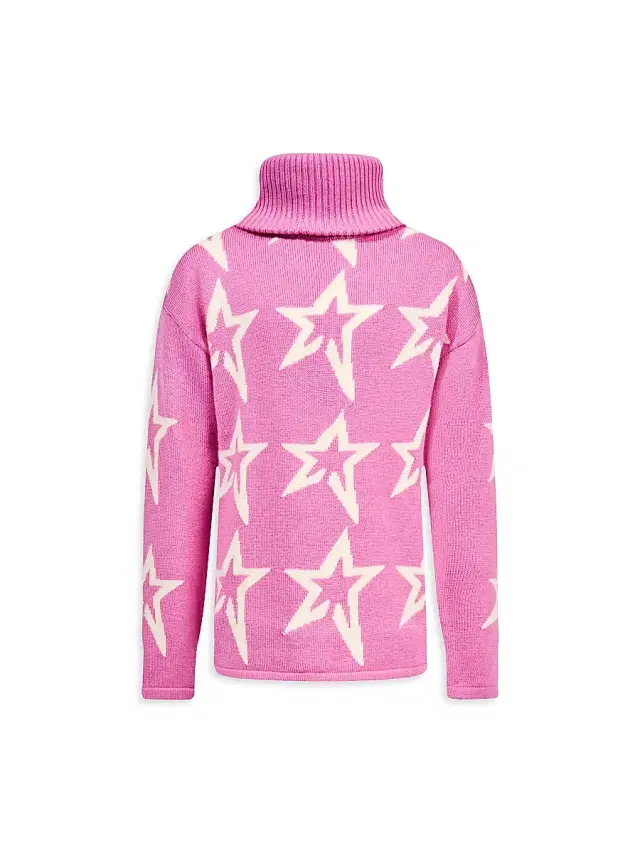 Perfect Moment Little Kid's & Kid's Star Dust Turtleneck Sweater - Petal Pink