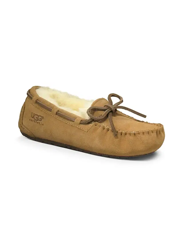 UGG Kid's Dakota Sheepskin Slippers - Chestnut 13 (Child)