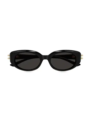 Alexander McQueen Women's Piercing 50MM Oval Sunglasses - Dark Grey Black | Thumbnail 2 Alexander McQueen Women's Piercing 50MM Oval Sunglasses - Dark Grey Black | Thumbnail 2
