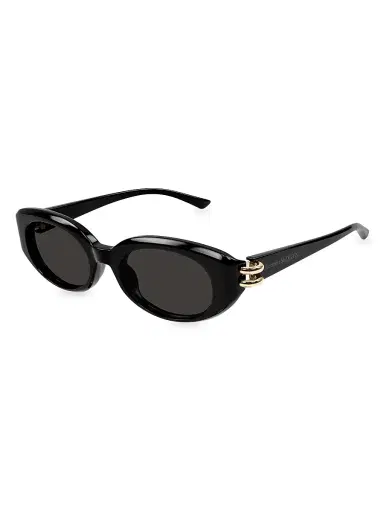 Alexander McQueen Women's Piercing 50MM Oval Sunglasses - Dark Grey Black | Thumbnail 1 Alexander McQueen Women's Piercing 50MM Oval Sunglasses - Dark Grey Black | Thumbnail 1