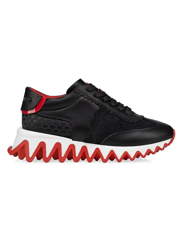 Christian Louboutin Little Kid's & Kid's Mini Shark Sneakers - Black 13.5 (Child)