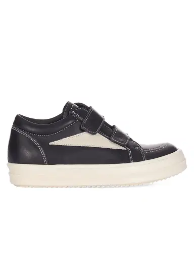 Rick Owens Little Kid's & Kid's Vintage Straps Leather Low-Top Sneakers - Black 1.5 (Child) | Thumbnail 1