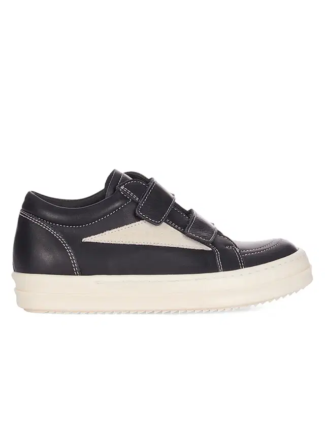 Rick Owens Little Kid's & Kid's Vintage Straps Leather Low-Top Sneakers - Black 1.5 (Child)