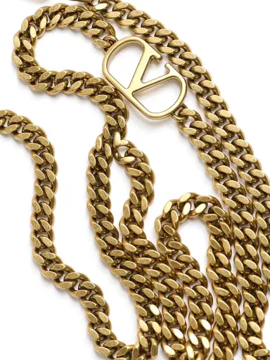 Valentino Garavani Women's VLogo Signature Chain Belt - Antique Brass - Size Medium | Thumbnail 3 Valentino Garavani Women's VLogo Signature Chain Belt - Antique Brass - Size Medium | Thumbnail 3