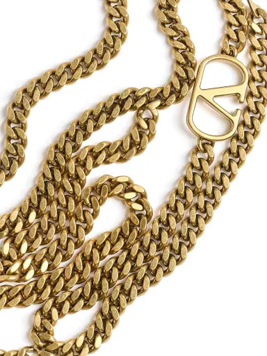 Valentino Garavani Women's VLogo Signature Chain Belt - Antique Brass - Size Medium | Thumbnail 5 Valentino Garavani Women's VLogo Signature Chain Belt - Antique Brass - Size Medium | Thumbnail 5