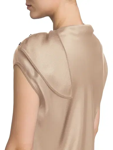 Giorgio Armani Women's Buttoned Silk Satin Blouse | Thumbnail 6 Giorgio Armani Women's Buttoned Silk Satin Blouse | Thumbnail 6