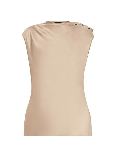 Giorgio Armani Women's Buttoned Silk Satin Blouse | Thumbnail 1 Giorgio Armani Women's Buttoned Silk Satin Blouse | Thumbnail 1