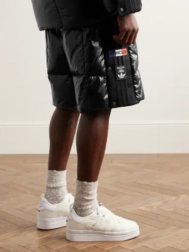 Moncler Genius adidas Originals Straight-Leg Tech Jersey-Trimmed Quilted Glossed-Shell Down Shorts - Men | Thumbnail 3 Moncler Genius adidas Originals Straight-Leg Tech Jersey-Trimmed Quilted Glossed-Shell Down Shorts - Men | Thumbnail 3