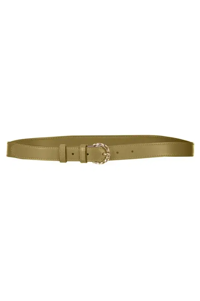 Ulla Johnson Gia Twisted Buckle Belt - Lichen