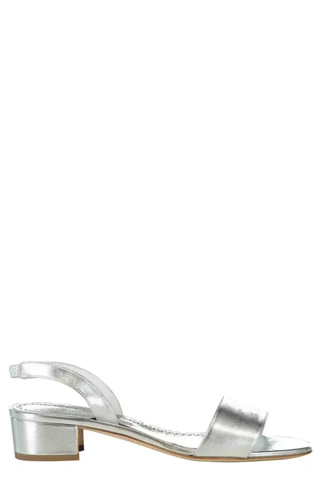 Manolo Blahnik Patopia Slingback Sandal - Silver