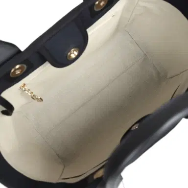 Chanel Chanel Small Deauville Shopping Tote Black Canvas Light Gold Hardware | Thumbnail 9 Chanel Chanel Small Deauville Shopping Tote Black Canvas Light Gold Hardware | Thumbnail 9