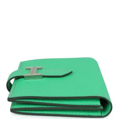 HERMÈS Hermes Bearn Mini Wallet Vert Comics Chevre Mysore Palladium Hardware | Thumbnail 3