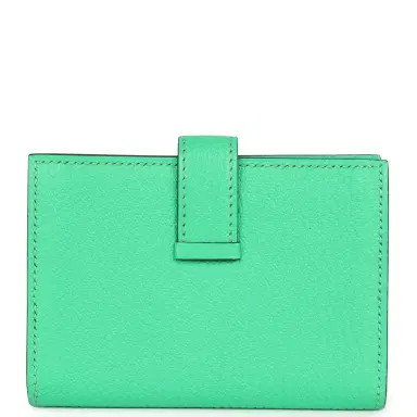HERMÈS Hermes Bearn Mini Wallet Vert Comics Chevre Mysore Palladium Hardware | Thumbnail 4
