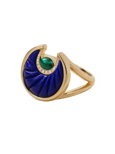 L’Atelier Nawbar Circus Moon Small 18-karat Gold Multi-stone Ring | Thumbnail 1 L’Atelier Nawbar Circus Moon Small 18-karat Gold Multi-stone Ring | Thumbnail 1