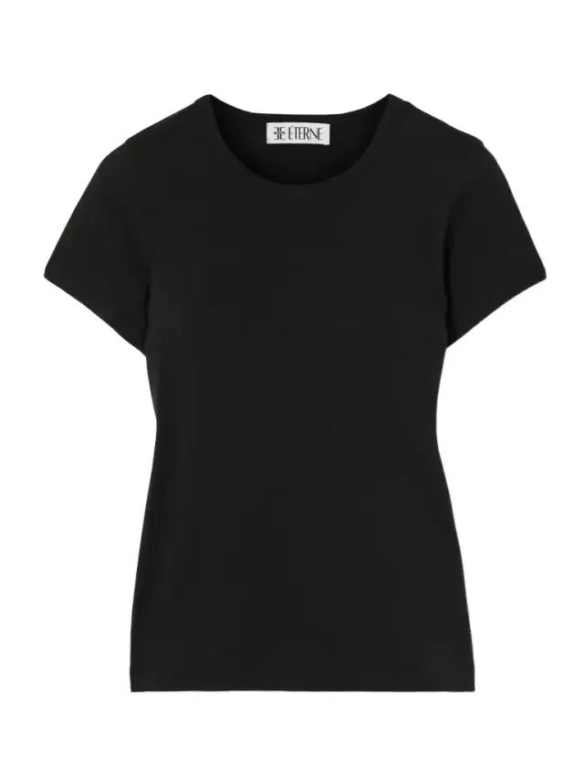 Short Sleeve Baby Tee Cotton And Modal-blend Jersey T-shirt