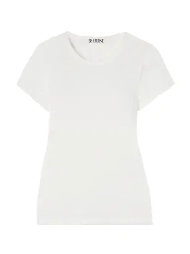ÉTERNE Short Sleeve Baby Tee Cotton And Modal-blend Jersey T-shirt | Thumbnail 1 ÉTERNE Short Sleeve Baby Tee Cotton And Modal-blend Jersey T-shirt | Thumbnail 1