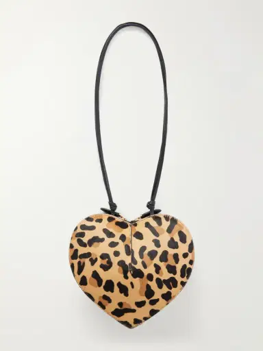 Alaïa Le Coeur Leopard-print Leather-trimmed Calf Hair Shoulder Bag | Thumbnail 3