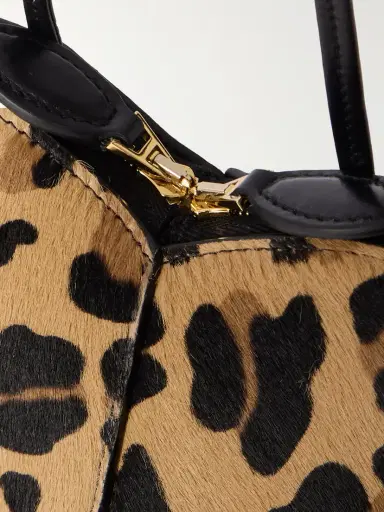 Alaïa Le Coeur Leopard-print Leather-trimmed Calf Hair Shoulder Bag | Thumbnail 4
