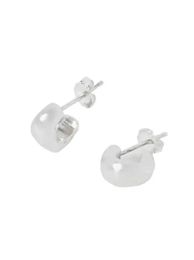 Mini Dahlia Sterling Silver Hoop Earrings