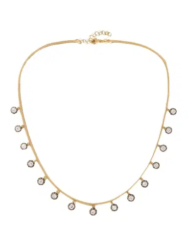 Jenna Blake Fringe 18-karat Gold, Rhodium-plated And Diamond Necklace | Thumbnail 1 Jenna Blake Fringe 18-karat Gold, Rhodium-plated And Diamond Necklace | Thumbnail 1