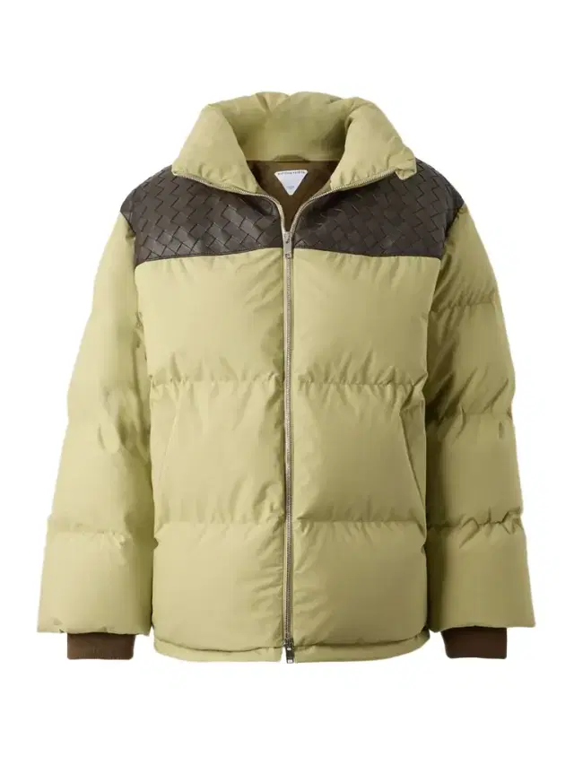 Quilted Intrecciato Leather-trimmed Padded Cotton-shell Down Jacket