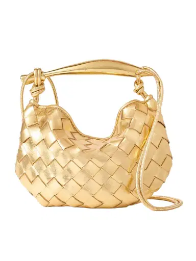 Bottega Veneta Sardine Mini Intrecciato Metallic Leather Shoulder Bag | Thumbnail 1 Bottega Veneta Sardine Mini Intrecciato Metallic Leather Shoulder Bag | Thumbnail 1