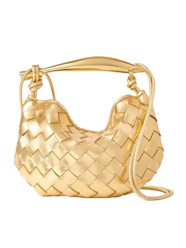 Sardine Mini Intrecciato Metallic Leather Shoulder Bag Sardine Mini Intrecciato Metallic Leather Shoulder Bag