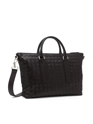 Bottega Veneta Men's Intrecciato Leather Soft Briefcase | Thumbnail 4 Bottega Veneta Men's Intrecciato Leather Soft Briefcase | Thumbnail 4