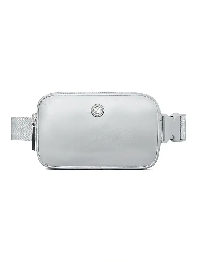 Women's Virginia Metallic Nylon Belt Bag - Silver