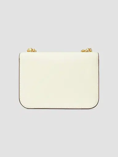 Tory Burch Women's Small Eleanor Square Leather Shoulder Bag - Warm White | Thumbnail 4