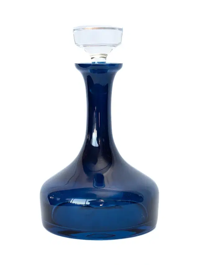 Tinted Glass Decanter - Midnight Blue