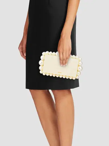 Cult Gaia Women's Eos Bauble Acrylic Box Clutch - Ivory | Thumbnail 2
