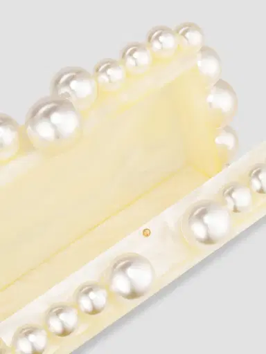 Cult Gaia Women's Eos Bauble Acrylic Box Clutch - Ivory | Thumbnail 3