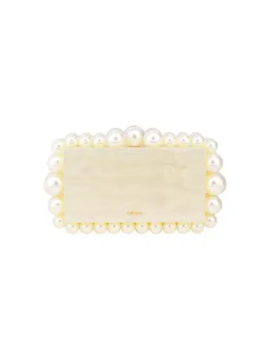 Cult Gaia Women's Eos Bauble Acrylic Box Clutch - Ivory | Thumbnail 1