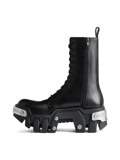 Balenciaga Women's Bulldozer Lace-Up Boots - Black - Size 12 | Thumbnail 6 Balenciaga Women's Bulldozer Lace-Up Boots - Black - Size 12 | Thumbnail 6