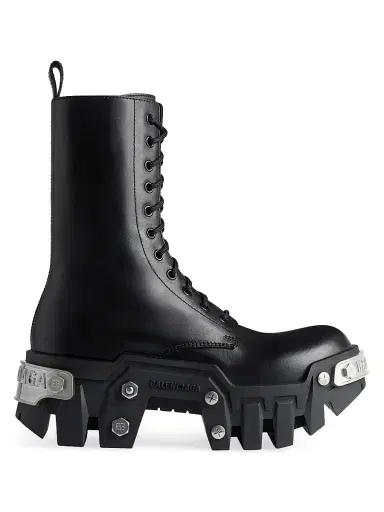 Balenciaga Women's Bulldozer Lace-Up Boots - Black - Size 12 | Thumbnail 1 Balenciaga Women's Bulldozer Lace-Up Boots - Black - Size 12 | Thumbnail 1