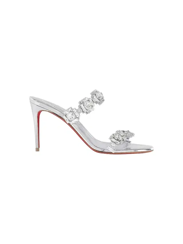 Christian Louboutin Women's Just Jewel 85MM Specchio Leather Heels - Crystal