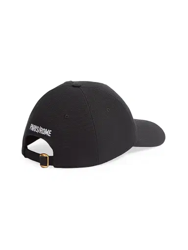 Valentino Garavani Men's Cotton Baseball Cap with Embroidery - Black | Thumbnail 3