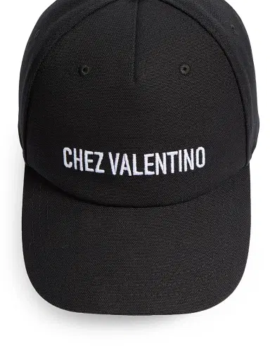 Valentino Garavani Men's Cotton Baseball Cap with Embroidery - Black | Thumbnail 5