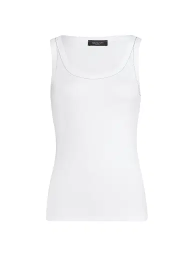 Fabiana Filippi Women's Rib-Knit Jersey Tank Top - Bianco Ottico - Size 2 | Thumbnail 1