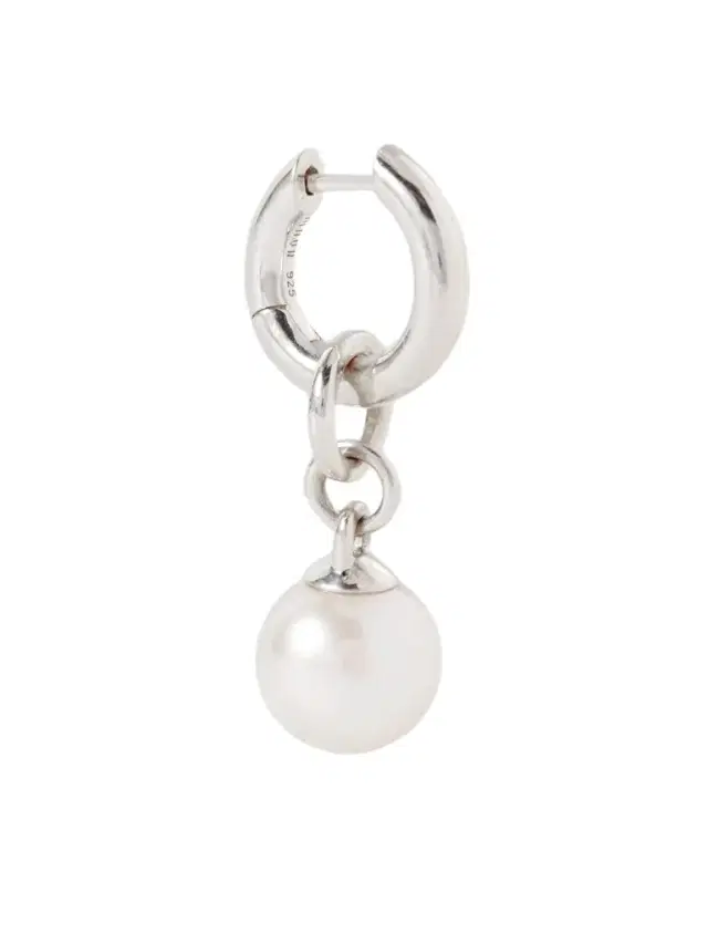 M. COHEN Tisha Convertible Sterling Silver Pearl Single Hoop Earring - Men