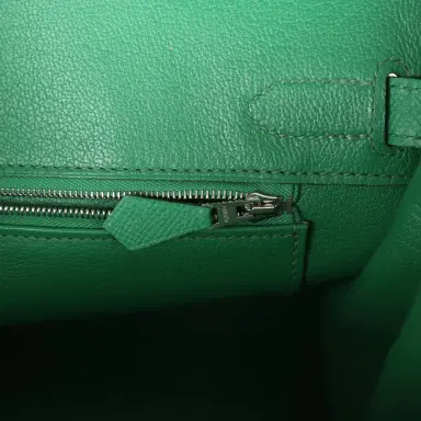 HERMÈS Pre-owned Hermes Birkin 30 Cactus Epsom Palladium Hardware | Thumbnail 9 HERMÈS Pre-owned Hermes Birkin 30 Cactus Epsom Palladium Hardware | Thumbnail 9