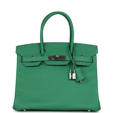 HERMÈS Pre-owned Hermes Birkin 30 Cactus Epsom Palladium Hardware | Thumbnail 1 HERMÈS Pre-owned Hermes Birkin 30 Cactus Epsom Palladium Hardware | Thumbnail 1