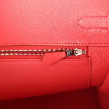 HERMÈS Pre-owned Hermes Birkin 35 Rose Jaipur Clemence Palladium Hardware | Thumbnail 9 HERMÈS Pre-owned Hermes Birkin 35 Rose Jaipur Clemence Palladium Hardware | Thumbnail 9