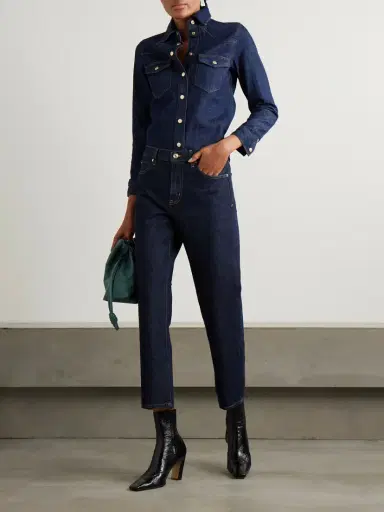 Frame The Hang Cropped High-rise Straight-leg Jeans | Thumbnail 2 Frame The Hang Cropped High-rise Straight-leg Jeans | Thumbnail 2