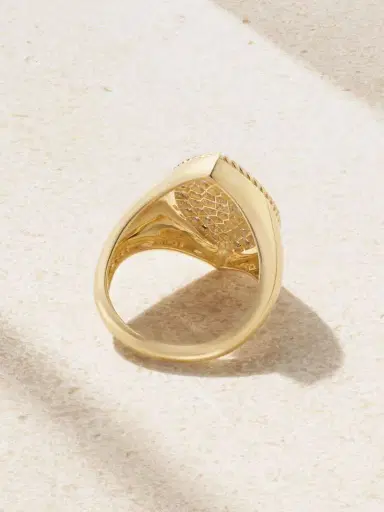 Yvonne Léon Chevalière Marquise 18-karat Gold Diamond Signet Ring | Thumbnail 3 Yvonne Léon Chevalière Marquise 18-karat Gold Diamond Signet Ring | Thumbnail 3